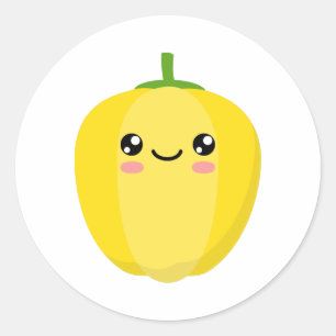 Sticker Rond Poivre jaune