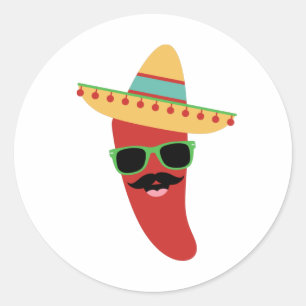 Sticker Rond Poivre mexicain