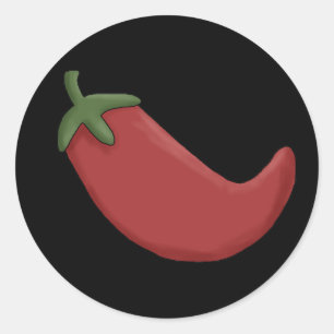 Sticker Rond Poivre rouge chili