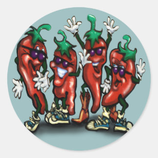 Sticker Rond Poivrons