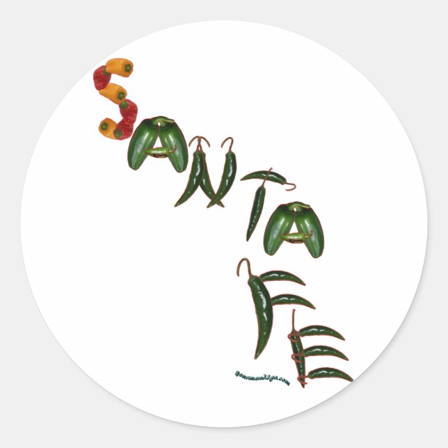 Sticker Rond Poivrons père Noël Fe Chili (Devant)