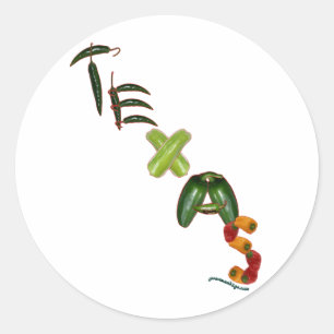 Sticker Rond Poivrons texans