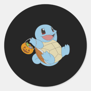 Sticker Rond Pokémon Halloween Équirtle Avec Sa Trace Ou Sa Ten