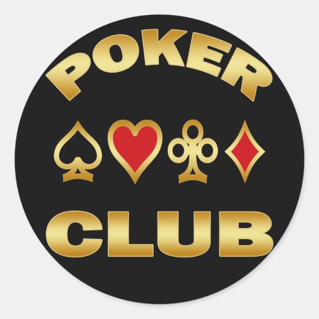 STICKER ROND POKER CLUB (Devant)