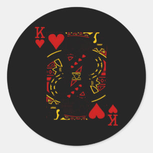 Sticker Rond Poker Jouer Des Cartes Roi De