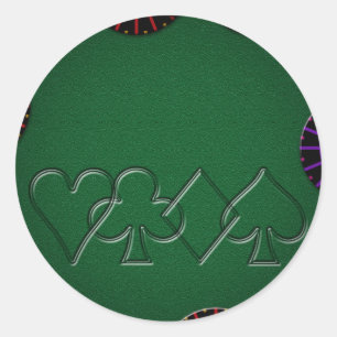 Sticker Rond Poker Table Top