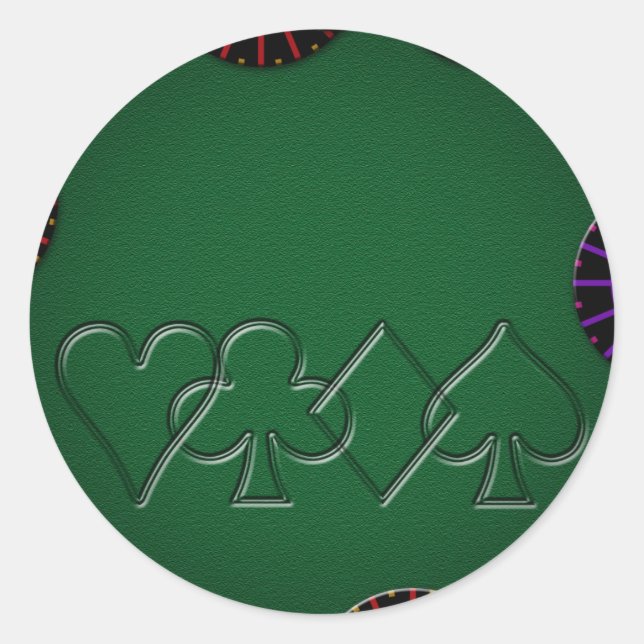 Sticker Rond Poker Table Top (Devant)