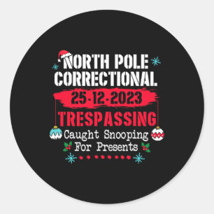 Sticker Rond Pôle Nord - Détournement correctionnel pris Snoopi