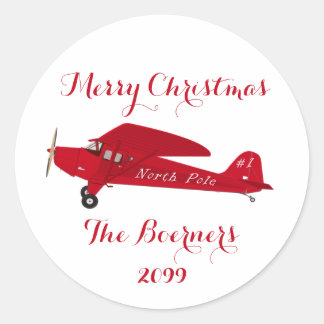 Sticker Rond Pôle Nord Forfait Cadeau de Noël