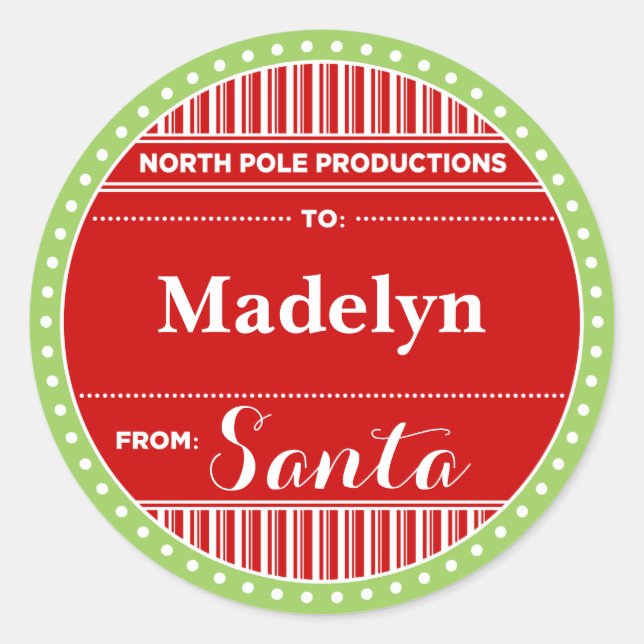 Sticker Rond Pôle Nord Productions Noël (Devant)