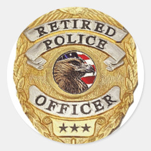 Sticker Rond Police_Badge_Retired