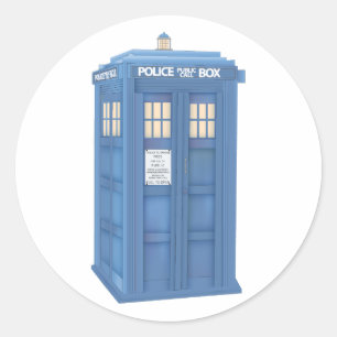 Sticker Rond Police britannique vintage Callbox