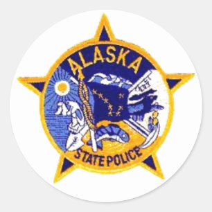 Sticker Rond Police d'État - Alaska