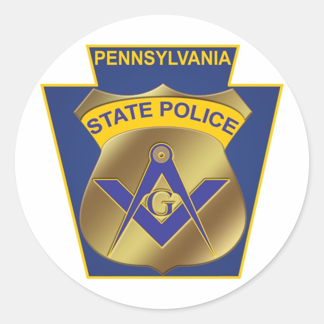 Sticker Rond Police d'État de Pennsylvanie (Devant)