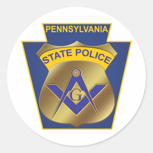 Sticker Rond Police d'État de Pennsylvanie (Devant)
