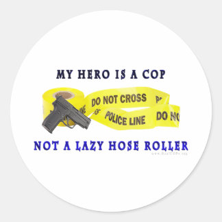 Sticker Rond Police du héros de la COP