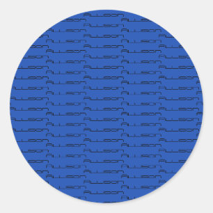 Sticker Rond Police géométrique motif de répétition Allison