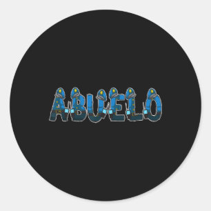 Sticker Rond Police Grand-père Abuelo Costume d'Halloween