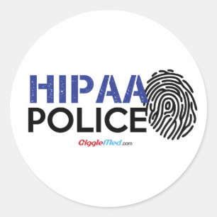Sticker Rond Police HIPAA