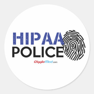 Sticker Rond Police HIPAA