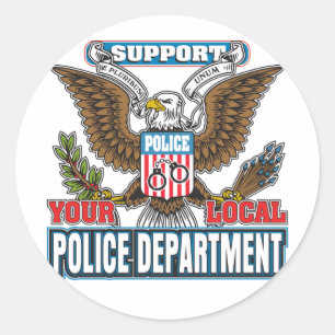Sticker Rond Police locale de soutien
