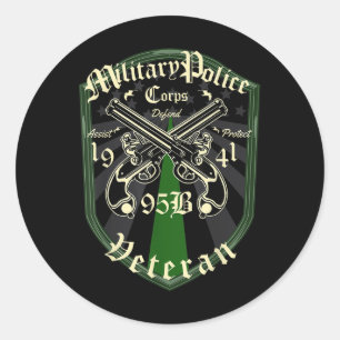 Sticker Rond Police militaire 95 Bravo Vétérinaire