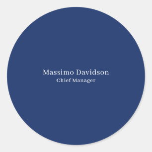 Sticker Rond Police Moderne Minimaliste Simple Serif Fonte