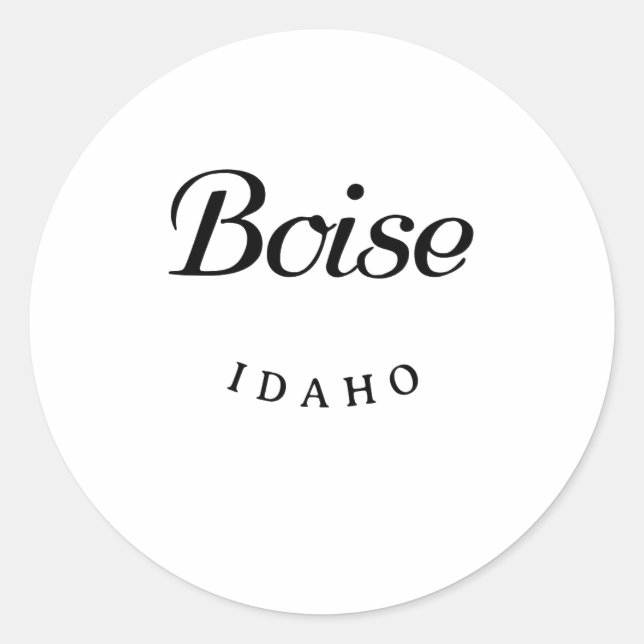 Sticker Rond Police noire Boise Idaho (Devant)