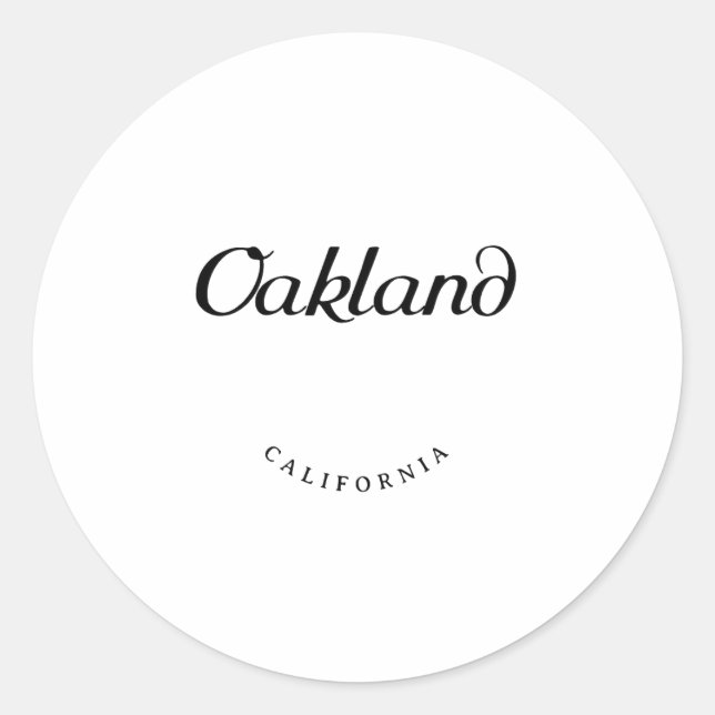 Sticker Rond Police noire d'Oakland en Californie (Devant)