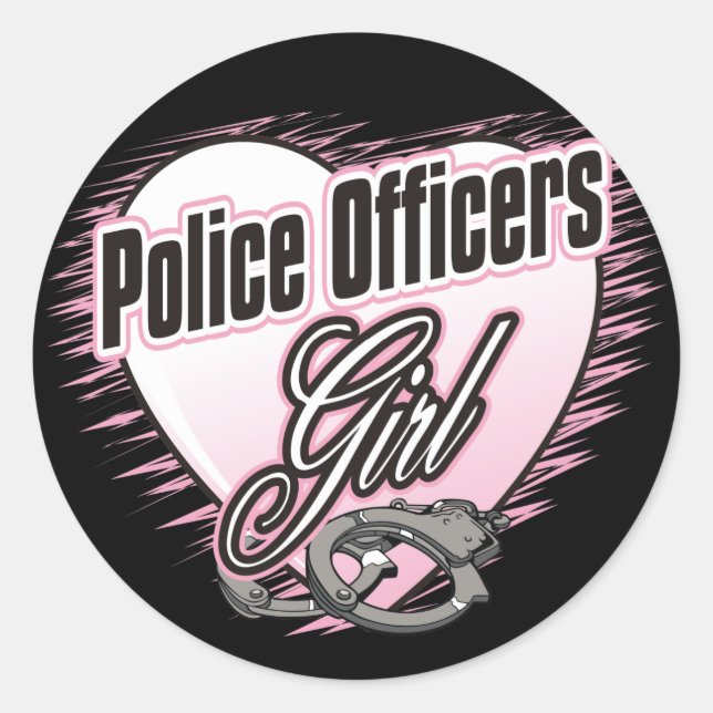 Sticker Rond Policiers Girl (Devant)