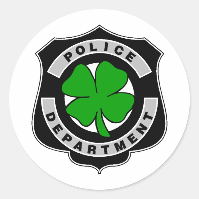 Sticker Rond Policiers irlandais (Devant)