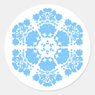 Sticker Rond Polish design flowers