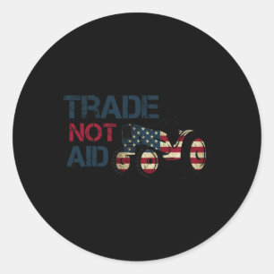Sticker Rond Politique commerciale Trump anti-droits de douane 