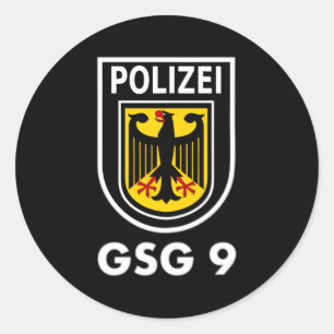 Sticker Rond Polizei Gsg 9 Bundespolizei