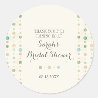 Sticker Rond Polka Dot Colonnes Merci Wedding shower nuptial