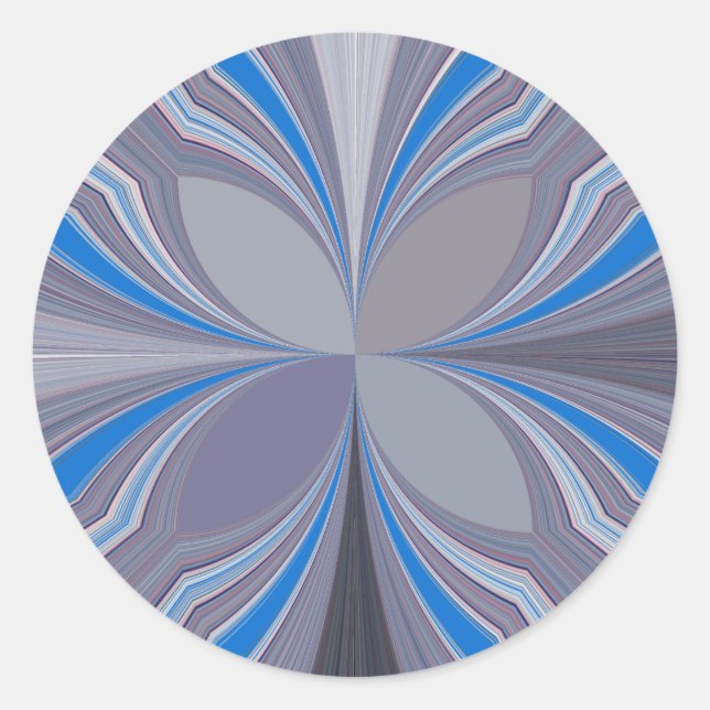 Sticker Rond Polka gris cendré bleu Pointe Texture Art Imprimer (Devant)