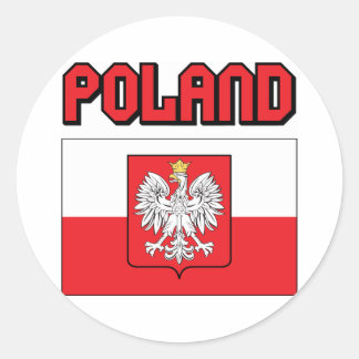 Sticker Rond Pologne
