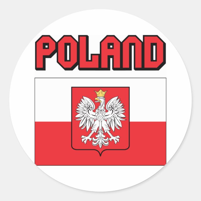 Sticker Rond Pologne (Devant)