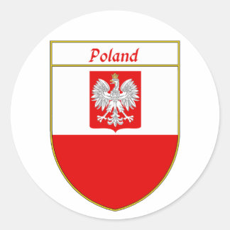Sticker Rond Pologne - Bouclier