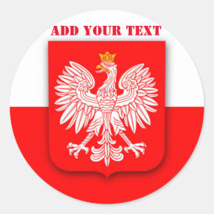 Sticker Rond Pologne Coupe du monde de football 2022 Polska