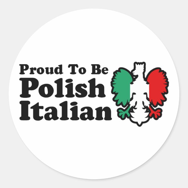 Sticker Rond polonais italien (Devant)