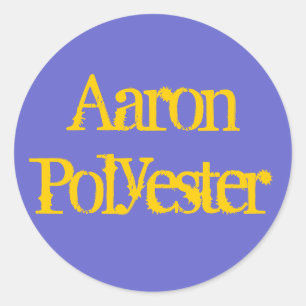 Sticker Rond Polyester d'Aaron