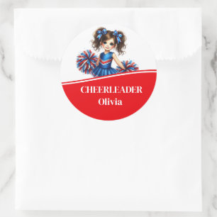 Sticker Rond Pom-pom girl