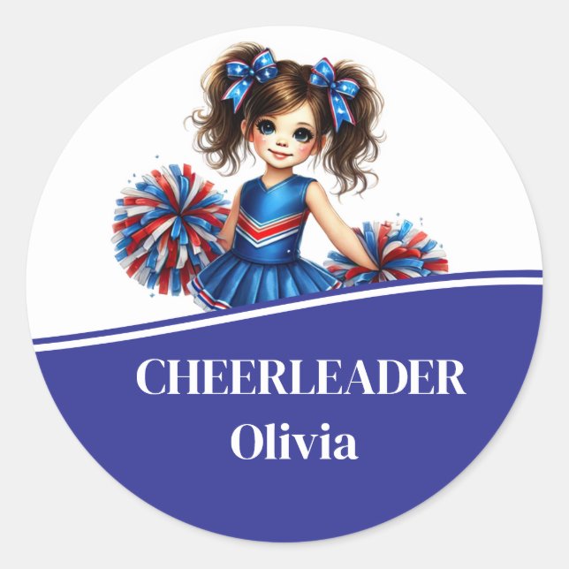 Sticker Rond Pom-pom girl (Devant)