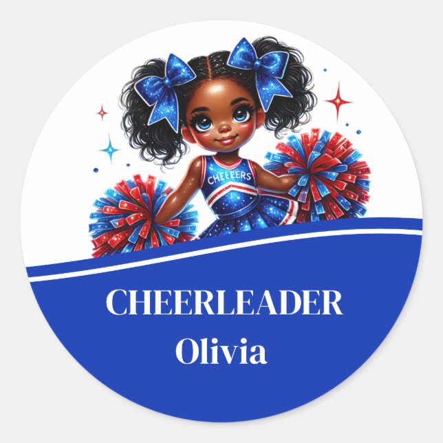 Sticker Rond Pom-pom girl (Devant)
