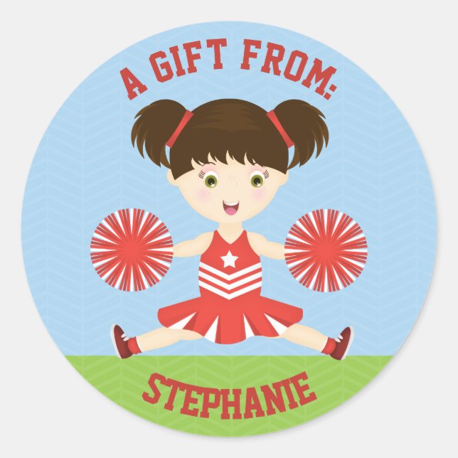 Sticker Rond Pom-pom girl (Devant)