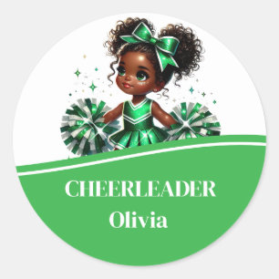 Sticker Rond Pom-pom girl