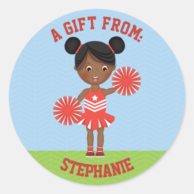 Sticker Rond Pom-pom girl (Devant)