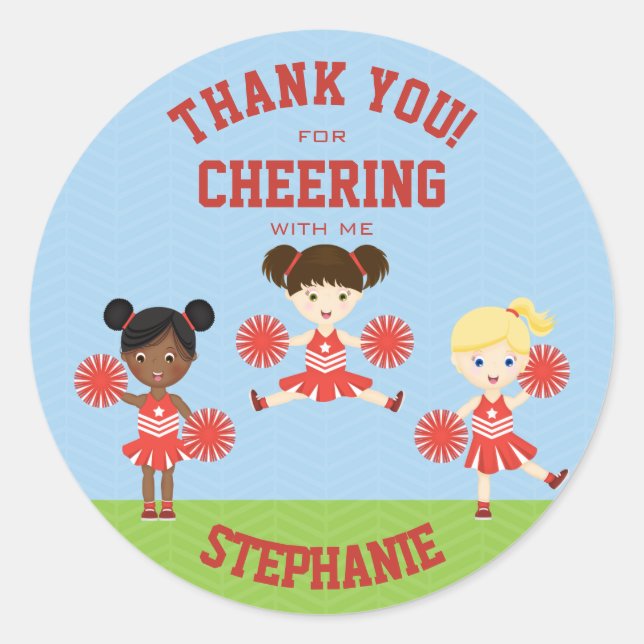 Sticker Rond Pom-pom girl (Devant)