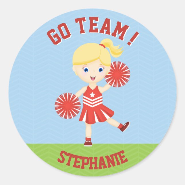 Sticker Rond Pom-pom girl (Devant)